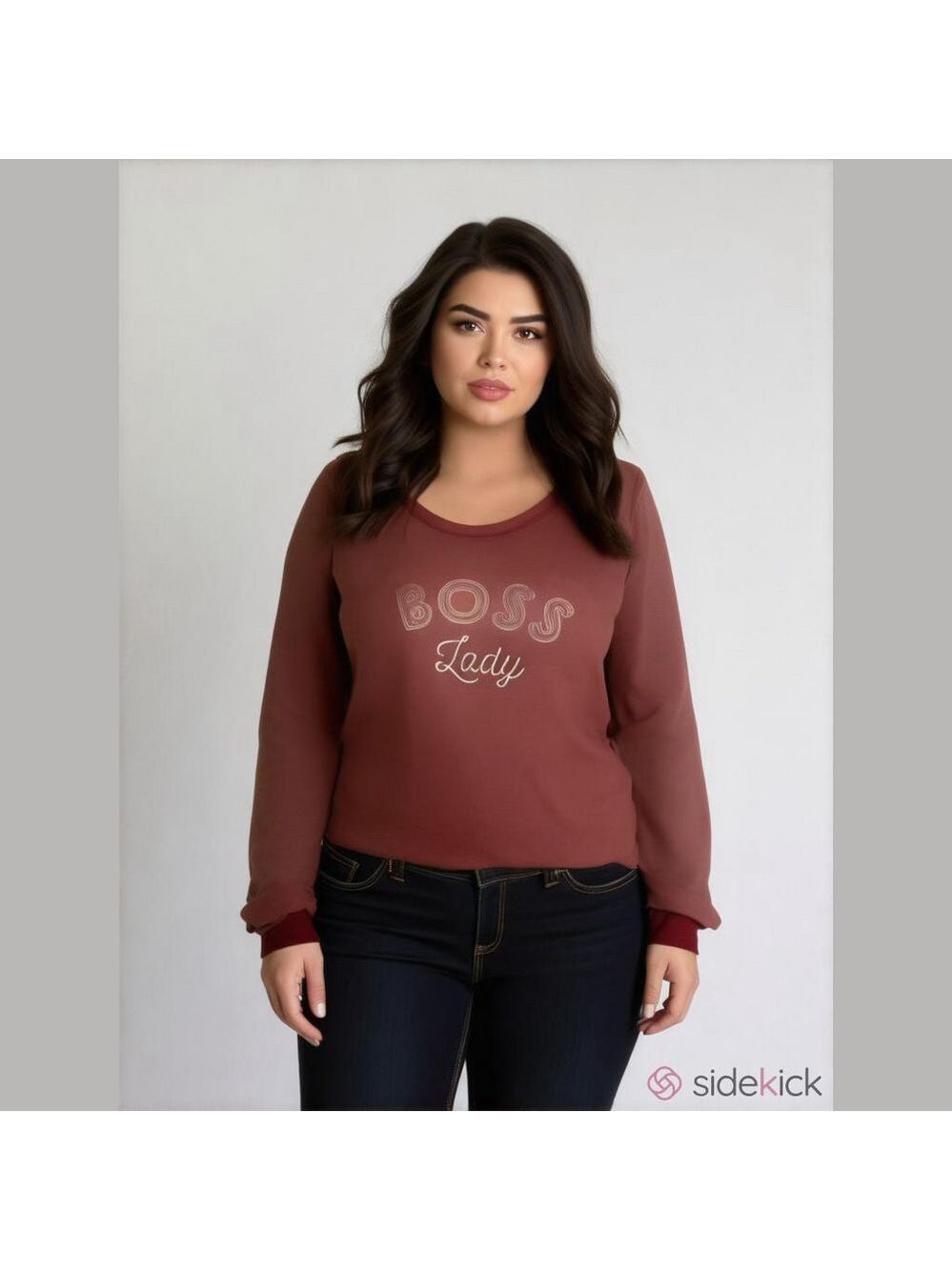 Lane Bryant Plus Size Maroon Boss Lady Sweatshirt